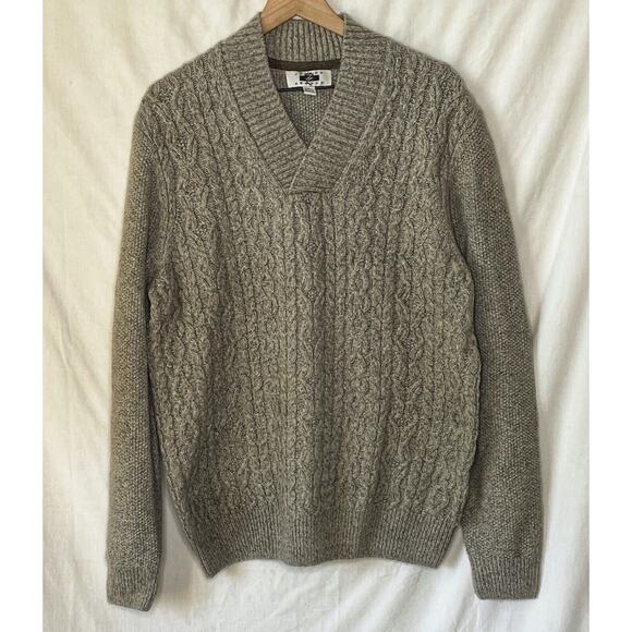 Joseph Abboud Wool Blend Sweater Cable Knit Shawl Collar Pullover Size XL Mens - Picture 1 of 4